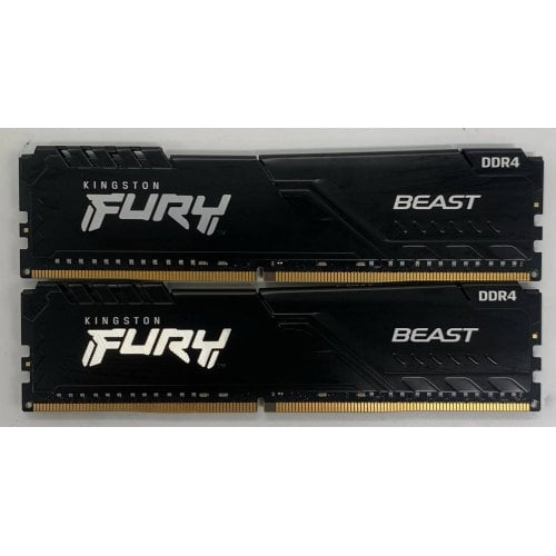 Озу Kingston DDR4 32GB (2x16GB) 3200Mhz FURY Beast Black (KF432C16BB1K2/32) (Восстановлено продавцом, 910361) купить в Украине | Telemart фото