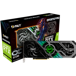 Видеокарта Palit GeForce RTX 3070 GamingPro OC V1 8192MB (NE63070S19P2-1041A) LHR (Восстановлено продавцом, 910376)