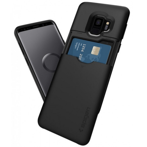 Чохол Spigen для Samsung Galaxy S9 Slim Armor CS (592CS22863) Black купити в Україні | Telemart фото