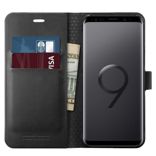 Чохол Spigen для Samsung Galaxy S9 Wallet S (592CS22870) Black купити в Україні | Telemart фото