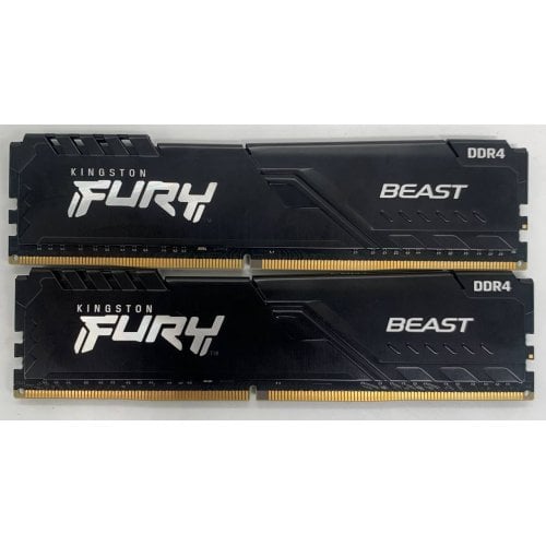 Озу Kingston DDR4 16GB (2x8GB) 3200Mhz FURY Beast Black (KF432C16BBK2/16) (Восстановлено продавцом, 910419) купить в Украине | Telemart фото