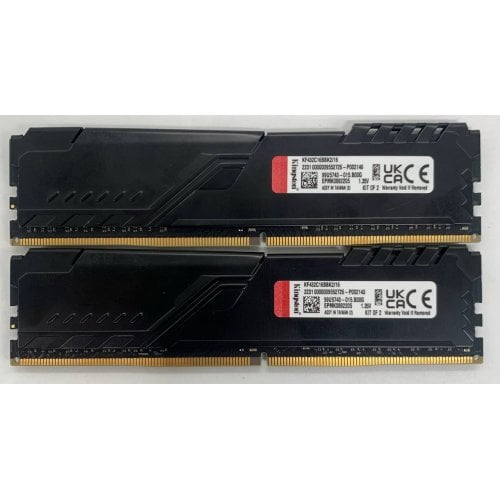 Озу Kingston DDR4 16GB (2x8GB) 3200Mhz FURY Beast Black (KF432C16BBK2/16) (Восстановлено продавцом, 910419) купить в Украине | Telemart фото