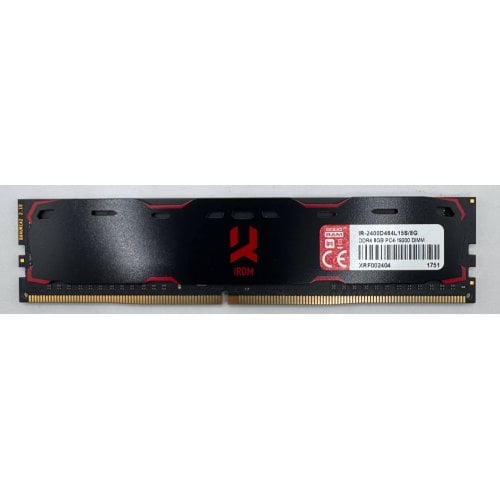 Озу GoodRAM DDR4 8GB 2400Mhz IRDM Black (IR-2400D464L15S/8G) (Восстановлено продавцом, 910519) купить в Украине | Telemart фото