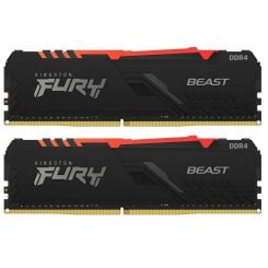 Озп Kingston DDR4 32GB (2x16GB) 3600Mhz FURY Beast RGB Black (KF436C18BBAK2/32) (Відновлено продавцем, 910522)