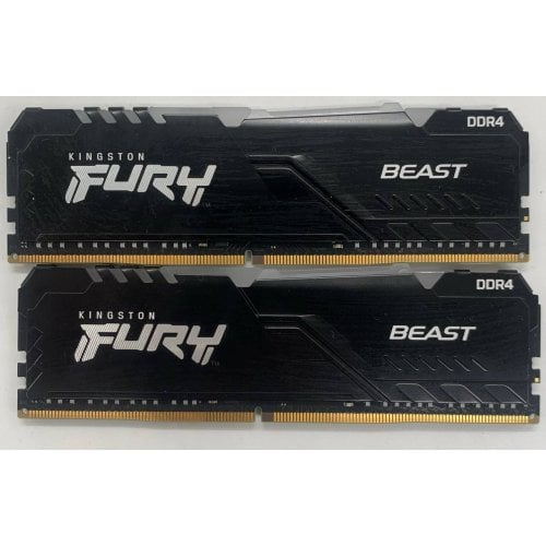 Озп Kingston DDR4 32GB (2x16GB) 3600Mhz FURY Beast RGB Black (KF436C18BBAK2/32) (Відновлено продавцем, 910522) купити в Україні | Telemart фото