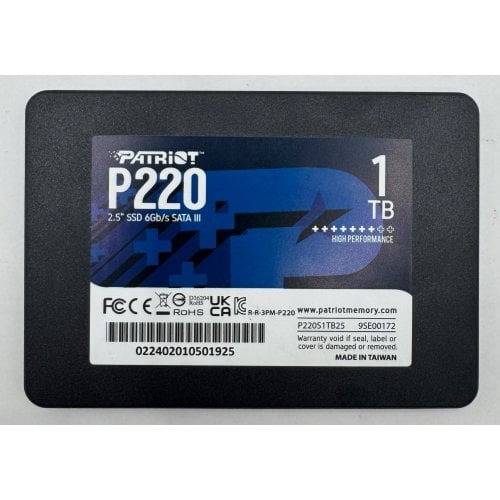 Ssd-диск Patriot P220 TLC 1TB 2.5" (P220S1TB25) (Восстановлено продавцом, 910527) купить в Украине | Telemart фото