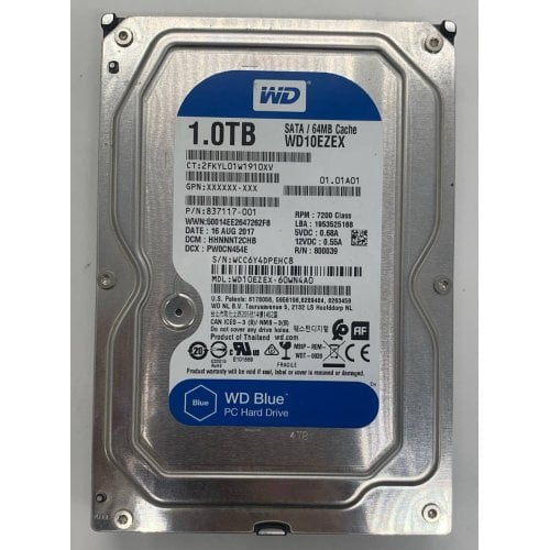 Жорсткий диск Western Digital Blue 1TB 64MB 3.5" (WD10EZEX) (Відновлено продавцем, 910528) купити в Україні | Telemart фото