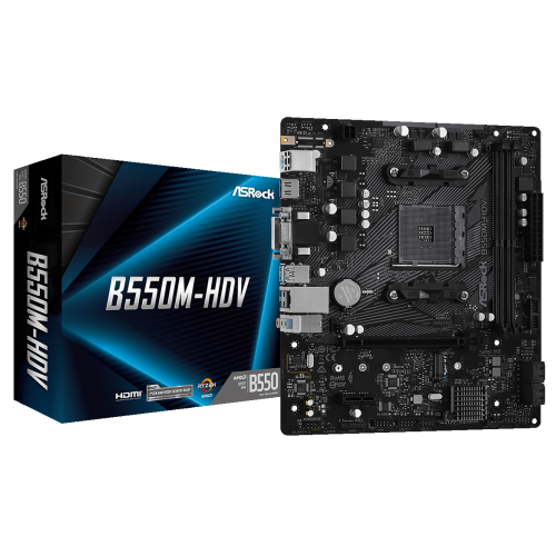 Материнська плата AsRock B550M-HDV (sAM4, AMD B550) (Відновлено продавцем, 910536) купити в Україні | Telemart фото