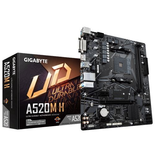 Материнська плата Gigabyte A520M H (sAM4, AMD A520) (Відновлено продавцем, 910541) купити в Україні | Telemart фото