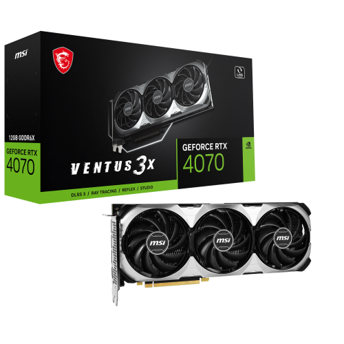 Відеокарта MSI GeForce RTX 4070 VENTUS 3X OC 12288MB (RTX 4070 12GB VENTUS 3X OC) (Відновлено продавцем, 910549) купити в Україні | Telemart фото