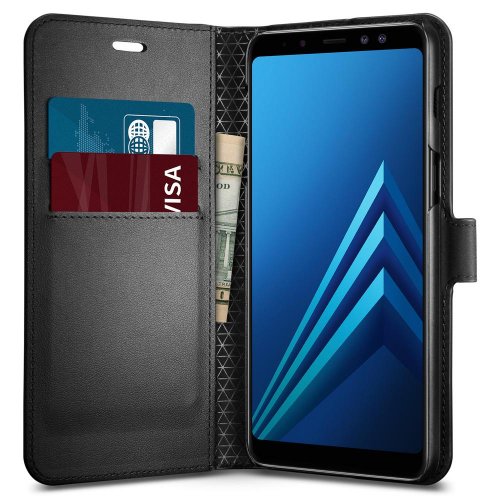 Чохол Spigen для Samsung Galaxy A8 (2018) Wallet S (590CS22756) Black купити в Україні | Telemart фото
