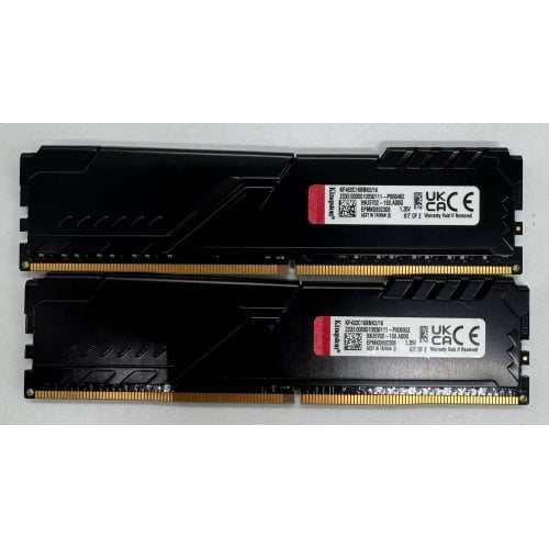 Озп Kingston DDR4 16GB (2x8GB) 3200Mhz FURY Beast Black (KF432C16BBK2/16) (Відновлено продавцем, 910584) купити в Україні | Telemart фото