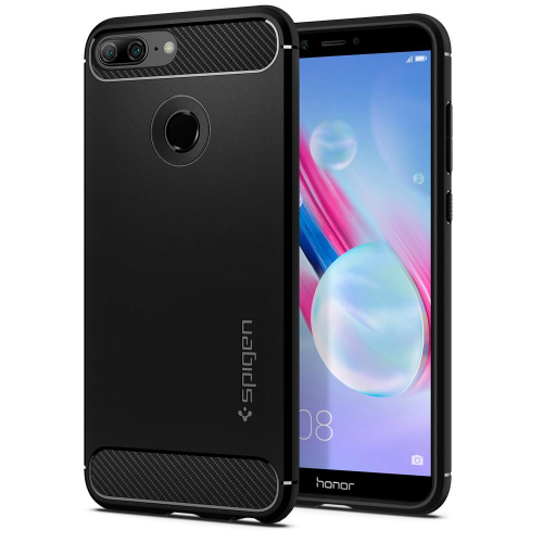 Чохол Spigen для Honor 9 Lite Rugged Armor (L28CS24126) Black купити в Україні | Telemart фото