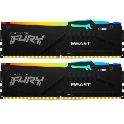 Уценка озу Kingston DDR5 16GB (2x8GB) 6000Mhz FURY Beast RGB (KF560C36BBEAK2-16) (Вскрытая упаковка, 910858) купить в Украине | Telemart фото