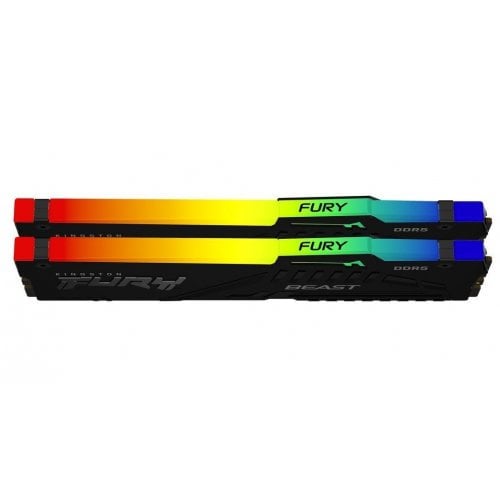 Уценка озу Kingston DDR5 16GB (2x8GB) 6000Mhz FURY Beast RGB (KF560C36BBEAK2-16) (Вскрытая упаковка, 910858) купить в Украине | Telemart фото