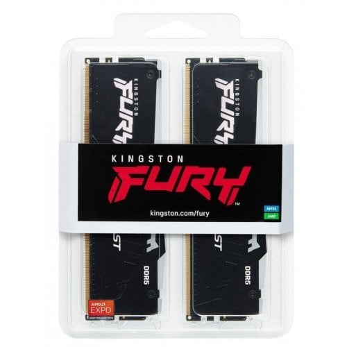 Уценка озу Kingston DDR5 16GB (2x8GB) 6000Mhz FURY Beast RGB (KF560C36BBEAK2-16) (Вскрытая упаковка, 910858) купить в Украине | Telemart фото