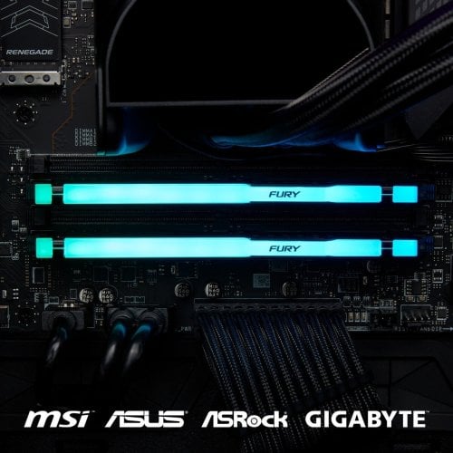 Уценка озу Kingston DDR5 16GB (2x8GB) 6000Mhz FURY Beast RGB (KF560C36BBEAK2-16) (Вскрытая упаковка, 910858) купить в Украине | Telemart фото
