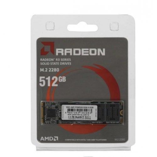 Уцінка ssd-диск AMD Radeon R3 3D NAND 512GB M.2 (2280 SATA) (R3MS0512G8) (Розкрита упаковка, 910959) купити в Україні | Telemart фото