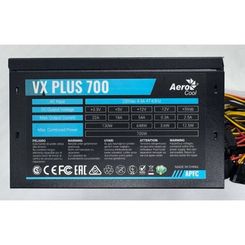 Блок живлення Aerocool VX Plus 700W (ACPN-VS70AEY.11) (Відновлено продавцем, 911010) купити в Україні | Telemart фото