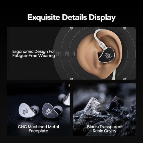 Навушники Kiwi Ears Belle 3.5mm no Mic Black купити в Україні | Telemart фото