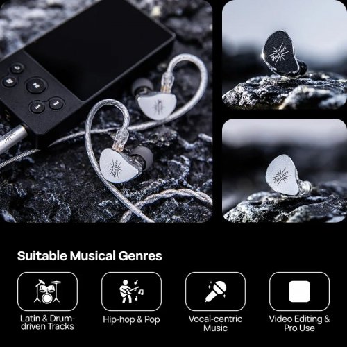 Навушники Kiwi Ears Belle 3.5mm no Mic Black купити в Україні | Telemart фото
