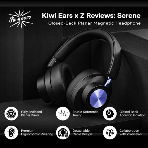Навушники Kiwi Ears Serene Black купити в Україні | Telemart фото