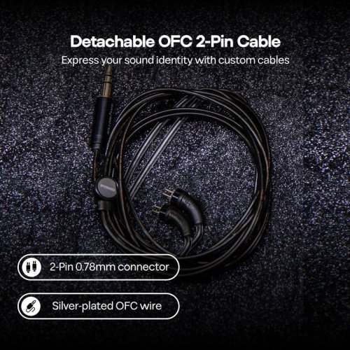 Навушники 7HZ x Crinacle Zero II 3.5mm with Mic Blue купити в Україні | Telemart фото