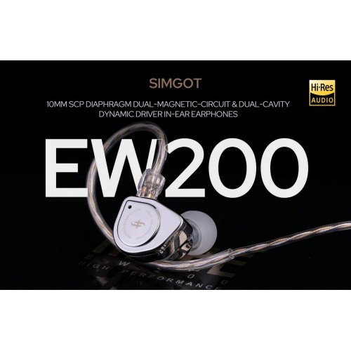 Навушники Simgot EW200 3.5mm no Mic Silver купити в Україні | Telemart фото