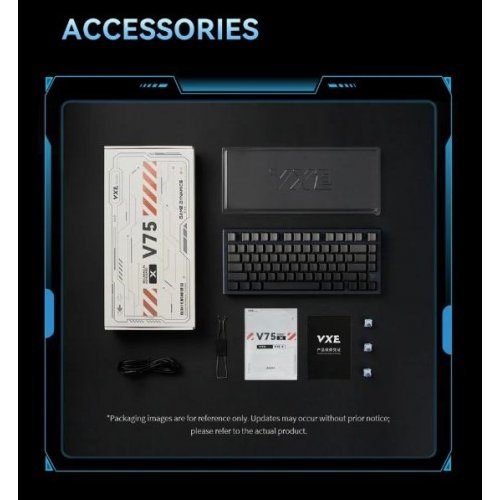 Клавіатура ATK V75X RGB Aurora Ice Cream Wireless (6976742070165) Gunmetal купити в Україні | Telemart фото