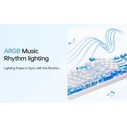 Клавіатура ATK A98 RGB Ultra Arctic latte V2 Wireless (6976742075009) Shadow Purple купити в Україні | Telemart фото