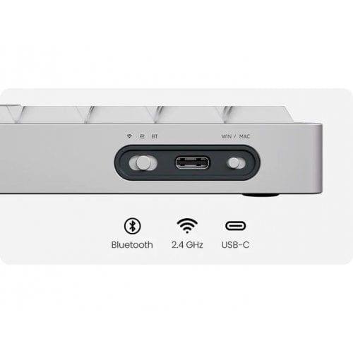 Клавиатура ATK Yogo 75 RGB Flowing Cloud Wireless (6976742078529) Silver купить в Украине | Telemart фото