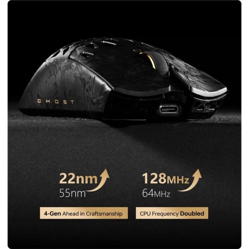 Миша ATK Blazing Sky Ghost Hollow Carbon Fiber Ultimate Wireless (6976742078970) Black купити в Україні | Telemart фото