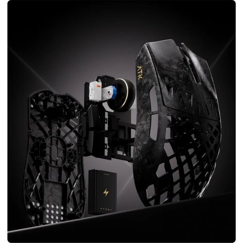 Миша ATK Blazing Sky Ghost Hollow Carbon Fiber Ultimate Wireless (6976742077966) Silver купити в Україні | Telemart фото