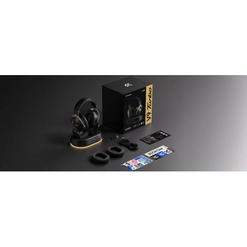 Уцінка навушники MCHOSE V9 Turbo+ Wireless (HW-V9-10) Black/Gold (Розкрита упаковка, 911157) купити в Україні | Telemart фото