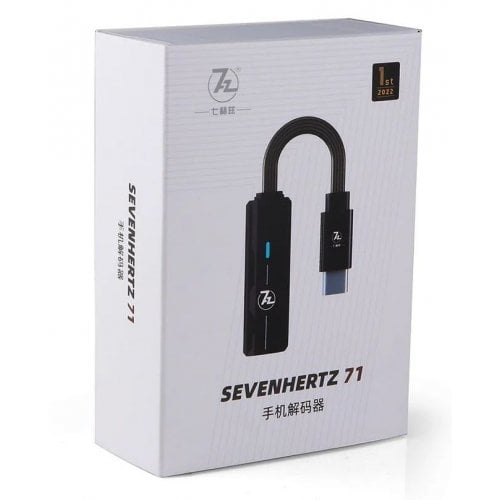 Портативный усилитель для наушников 7HZ SEVENHERTZ 71 USB Type-C to 3.5mm (AK4377) Black купить в Украине | Telemart фото