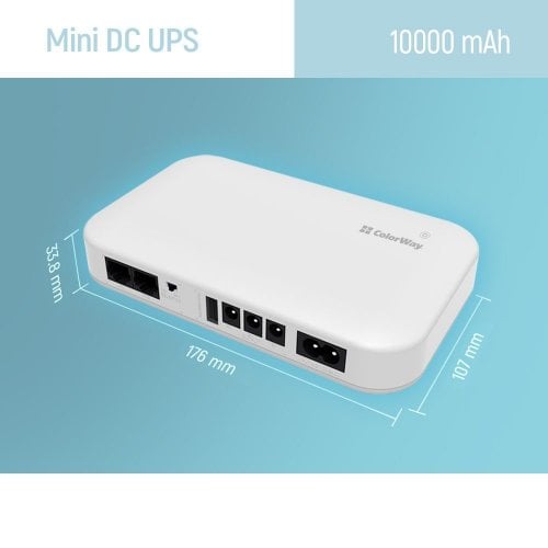 Уценка ибп для роутеров ColorWay 10000mAh 21W (CW-PB100LI3WT) White (Вскрытая упаковка, 911175) купить в Украине | Telemart фото