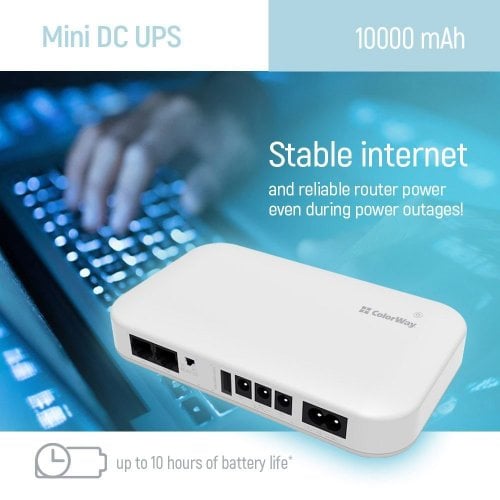 Уценка ибп для роутеров ColorWay 10000mAh 21W (CW-PB100LI3WT) White (Вскрытая упаковка, 911175) купить в Украине | Telemart фото