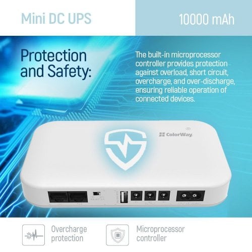 Уценка ибп для роутеров ColorWay 10000mAh 21W (CW-PB100LI3WT) White (Вскрытая упаковка, 911175) купить в Украине | Telemart фото