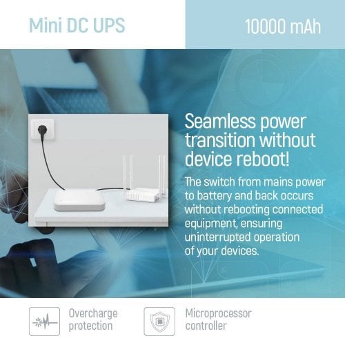 Уценка ибп для роутеров ColorWay 10000mAh 21W (CW-PB100LI3WT) White (Вскрытая упаковка, 911175) купить в Украине | Telemart фото