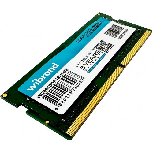 ОЗУ Wibrand SODIMM DDR4 16GB 2666Mhz (WI2666DDR4S/16GB) купить в Украине | Telemart фото