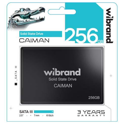 SSD-диск Wibrand Caiman 3D NAND TLC 256GB 2.5" (WI2.5SSD/CA256GBST) купити в Україні | Telemart фото