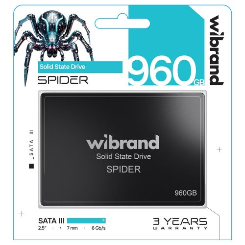 SSD-диск Wibrand Spider 3D NAND TLC 960GB 2.5" (WI2.5SSD/SP960GBST) купити в Україні | Telemart фото