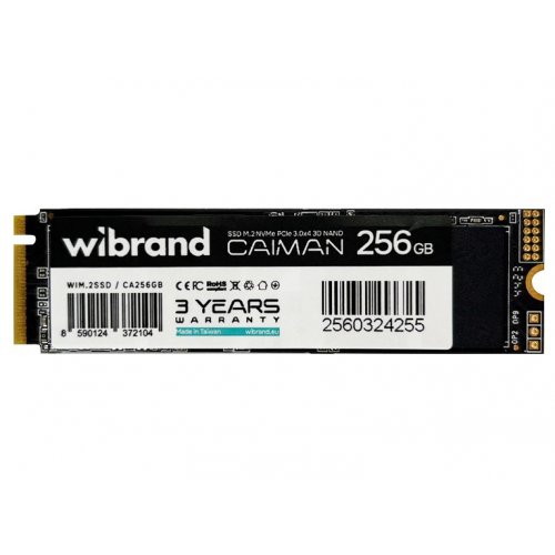 SSD-диск Wibrand Caiman 256GB M.2 (2280 PCI-E) NVMe x4 (WIM.2SSD/CA256GB) купити в Україні | Telemart фото