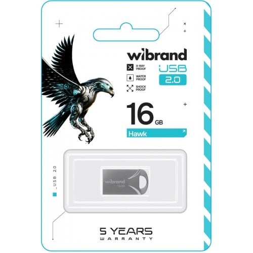 Накопичувач Wibrand Hawk 16GB USB 2.0 (WI2.0/HA16M1S) Silver купити в Україні | Telemart фото