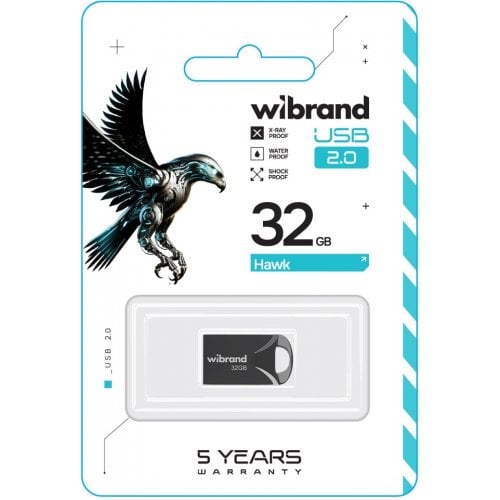 Накопичувач Wibrand Hawk 32GB USB 2.0 (WI2.0/HA32M1B) Black купити в Україні | Telemart фото