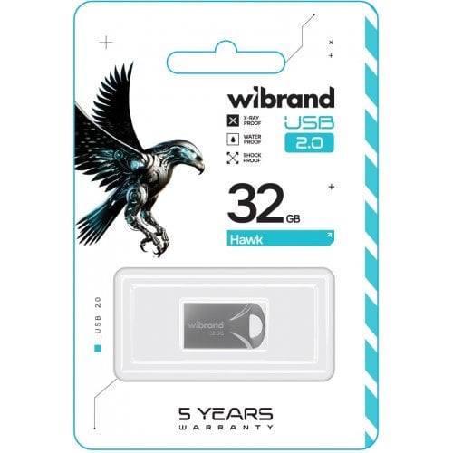 Накопичувач Wibrand Hawk 32GB USB 2.0 (WI2.0/HA32M1S) Silver купити в Україні | Telemart фото