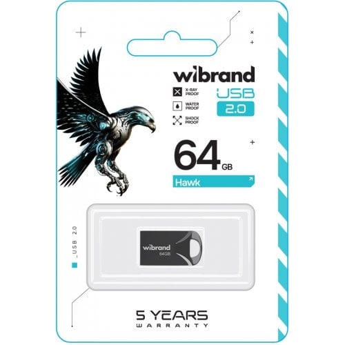 Накопичувач Wibrand Hawk 64GB USB 2.0 (WI2.0/HA64M1B) Black купити в Україні | Telemart фото