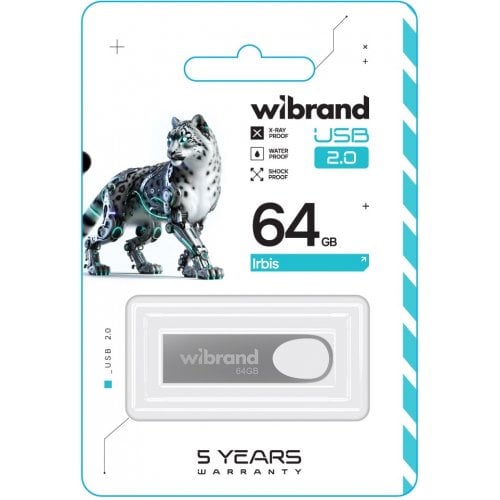 Накопичувач Wibrand Irbis 64GB USB 2.0 (WI2.0/IR64U3S) Silver купити в Україні | Telemart фото