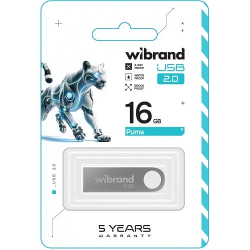 Накопичувач Wibrand Puma 16GB USB 2.0 (WI2.0/PU16U1S) Silver купити в Україні | Telemart фото