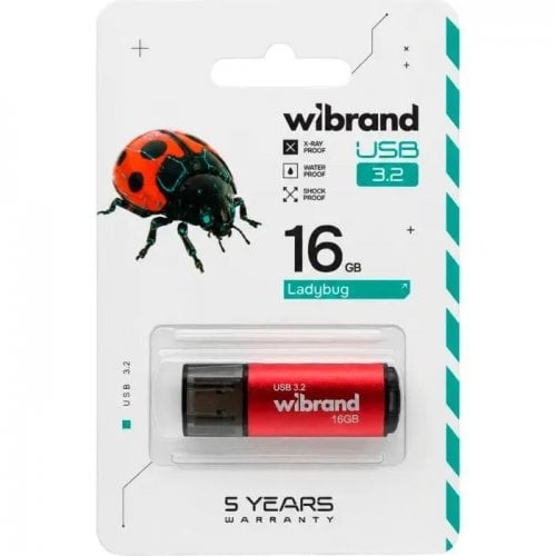 Накопитель Wibrand Ladybug 16GB USB 3.2 Gen 1 (WI3.2/LB16P10S) Red купить в Украине | Telemart фото